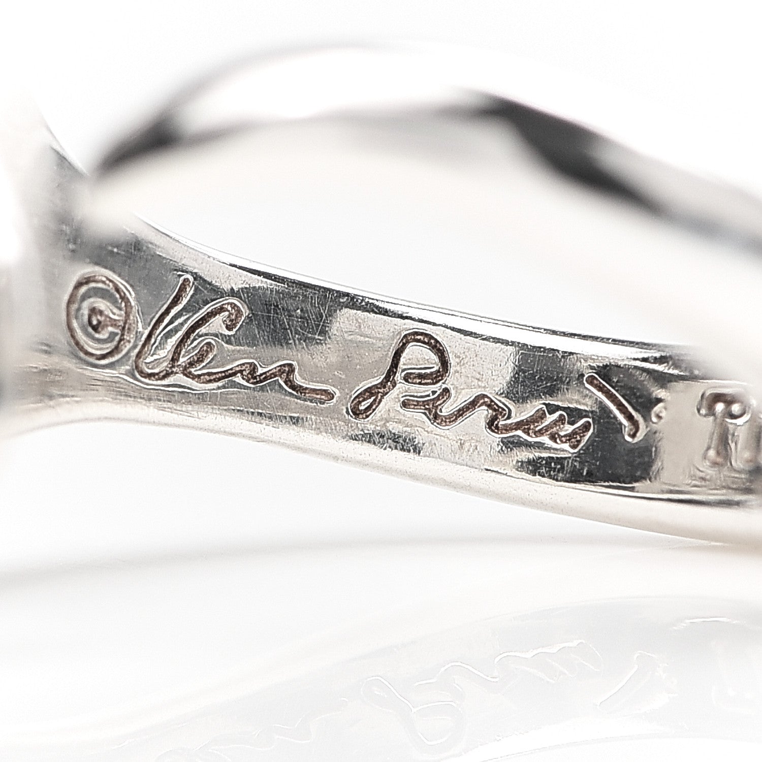 Tiffany Sterling Silver Elsa Peretti Open Heart Ring 48 4.5 4 of 6