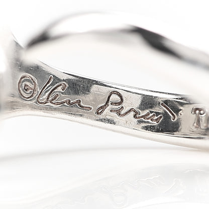 Tiffany Sterling Silver Elsa Peretti Open Heart Ring 48 4.5 4 of 6