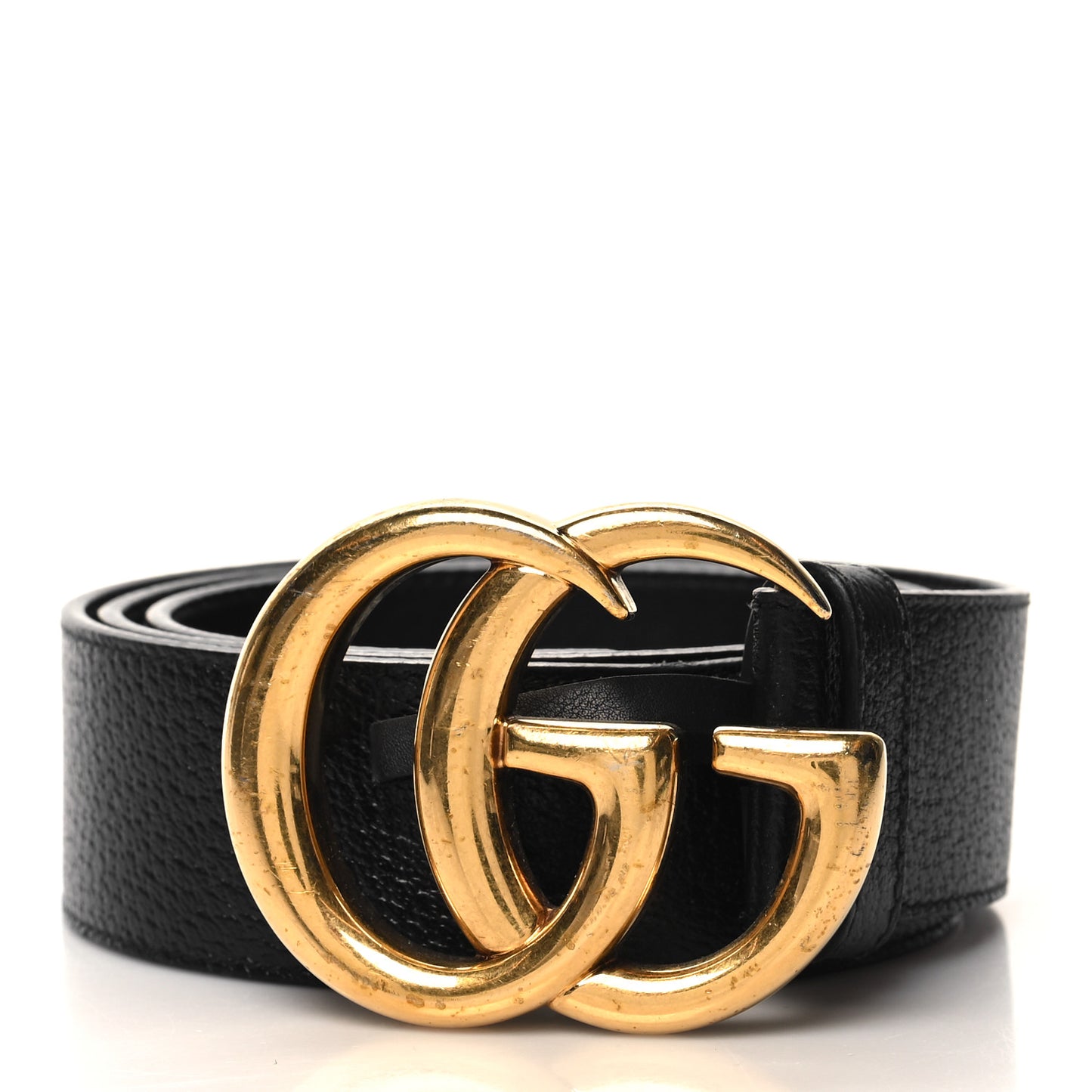 Textured Dollar Calfskin Double G 40mm Belt 90 36 Black
