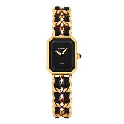 Chanel Stainless Steel Lambskin 20mm Chain Premiere Quartz Watch Gold M 1 of 4