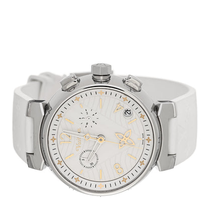Louis Vuitton Stainless Steel Rubber 39mm Tambour New Wave Quartz Watch 2 of 4
