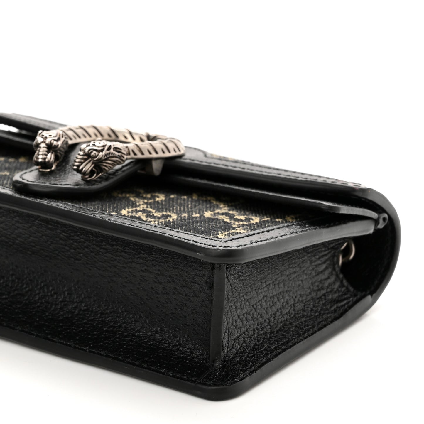 Jacquard Black Denim GG Monogram Super Mini Dionysus Shoulder Bag Black Ivory