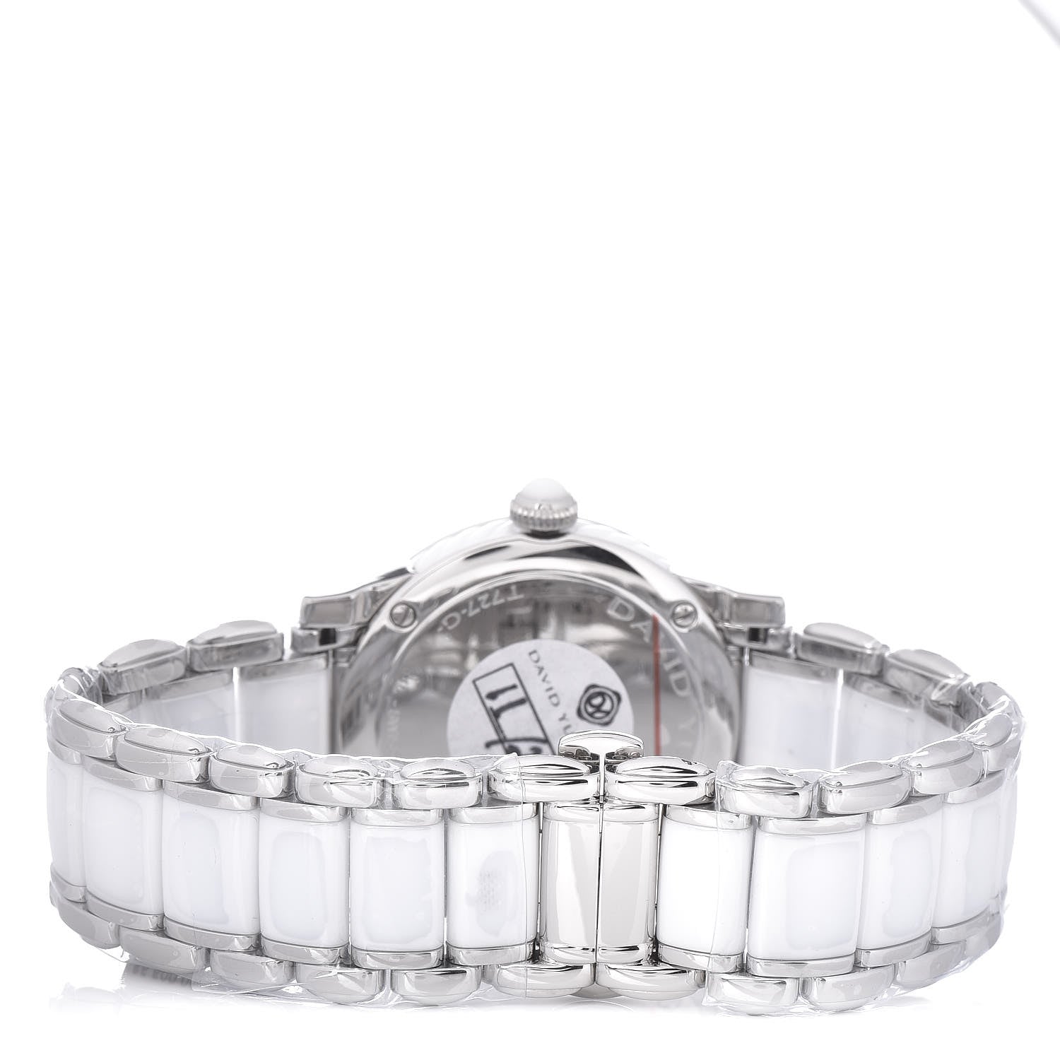 David Yurman Stainless Steel Ceramic Diamond Bezel 34mm Classic Quartz Watch White 4 of 7