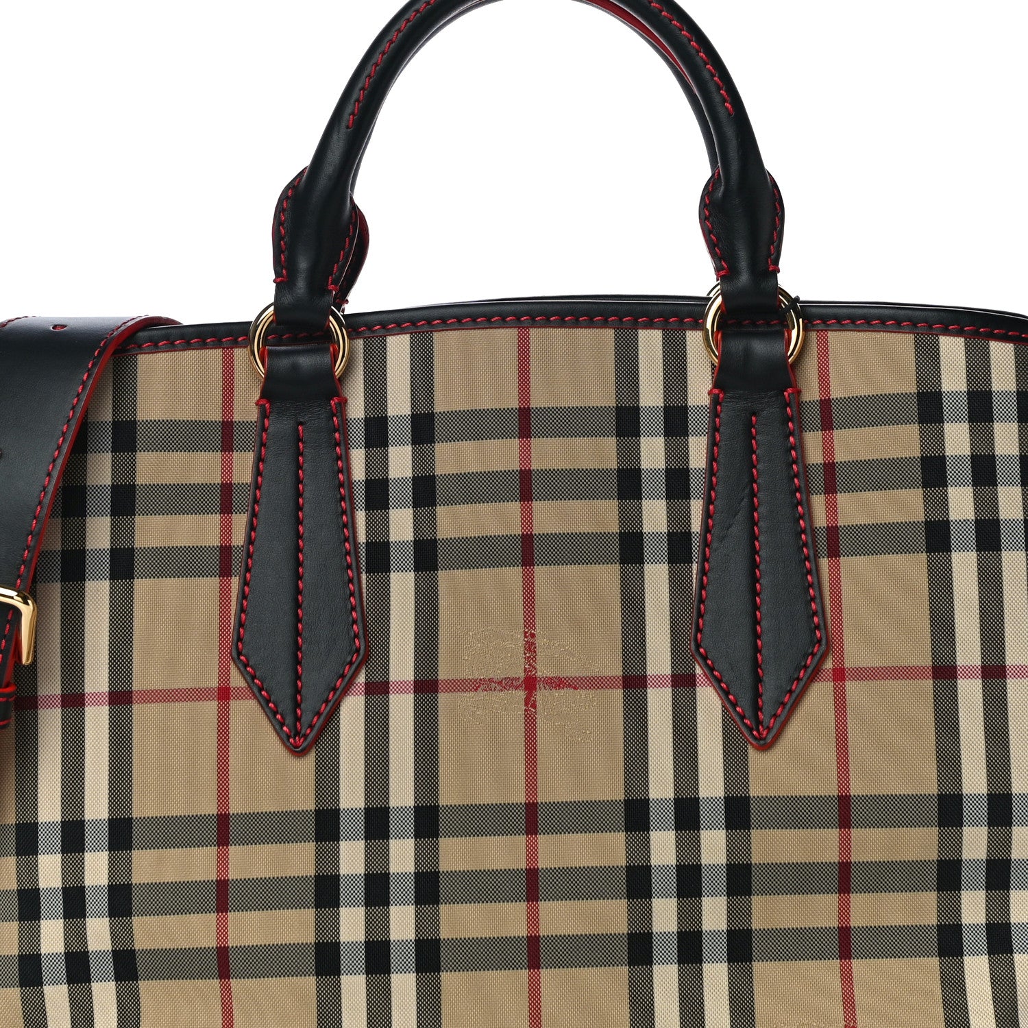 Burberry Horseferry Check Medium Ballingdon Tote Honey Black 7 of 9