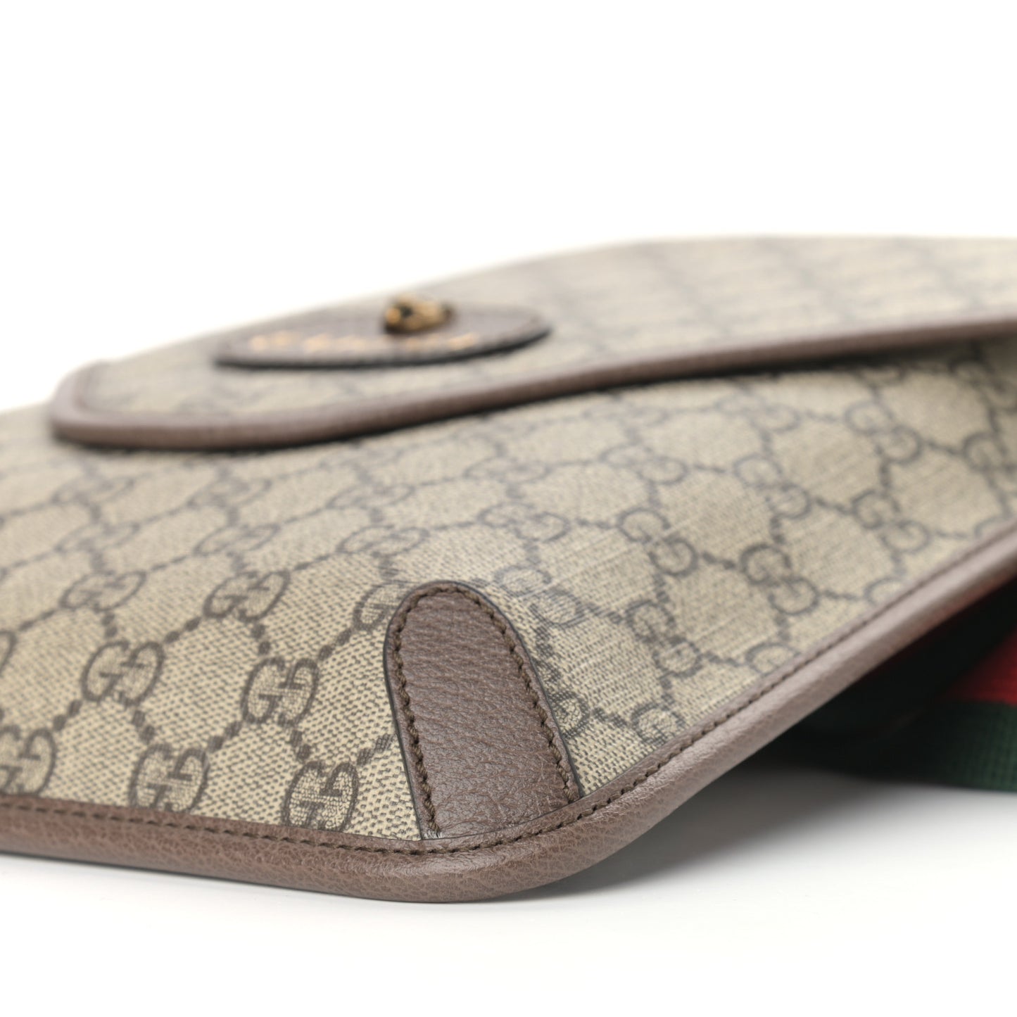 GG Supreme Monogram Web Medium Neo Vintage Flap Messenger Bag Beige New Acero