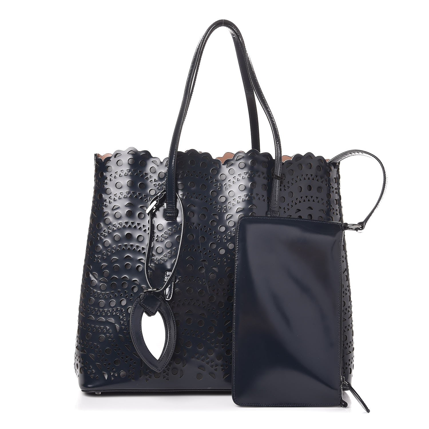 Alaia Calfskin Vienne Wave Mina 32 Bag Nuit Noir 1 of 6