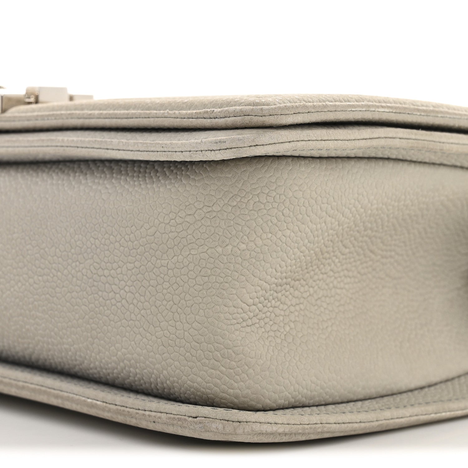 Chanel Iridescent Caviar Quilted Medium Boy Flap Light Grey 10 of 14
