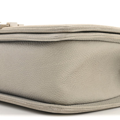 Chanel Iridescent Caviar Quilted Medium Boy Flap Light Grey 10 of 14