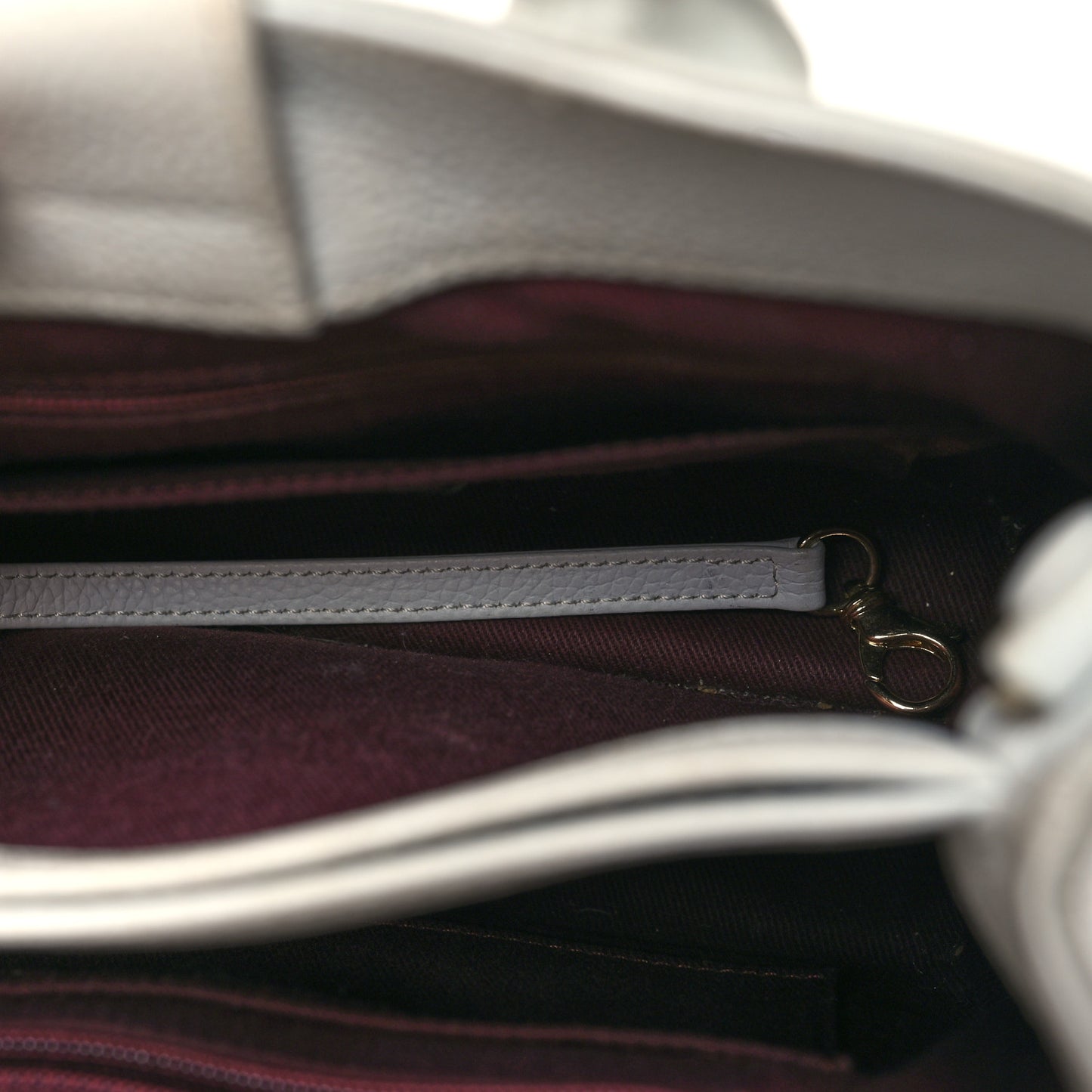 Grained Calfskin Mini Neo Executive Shopper Tote White