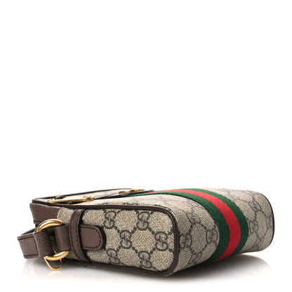 Gucci GG Supreme Monogram Web Mini Ophidia Messenger Brown 3 of 13