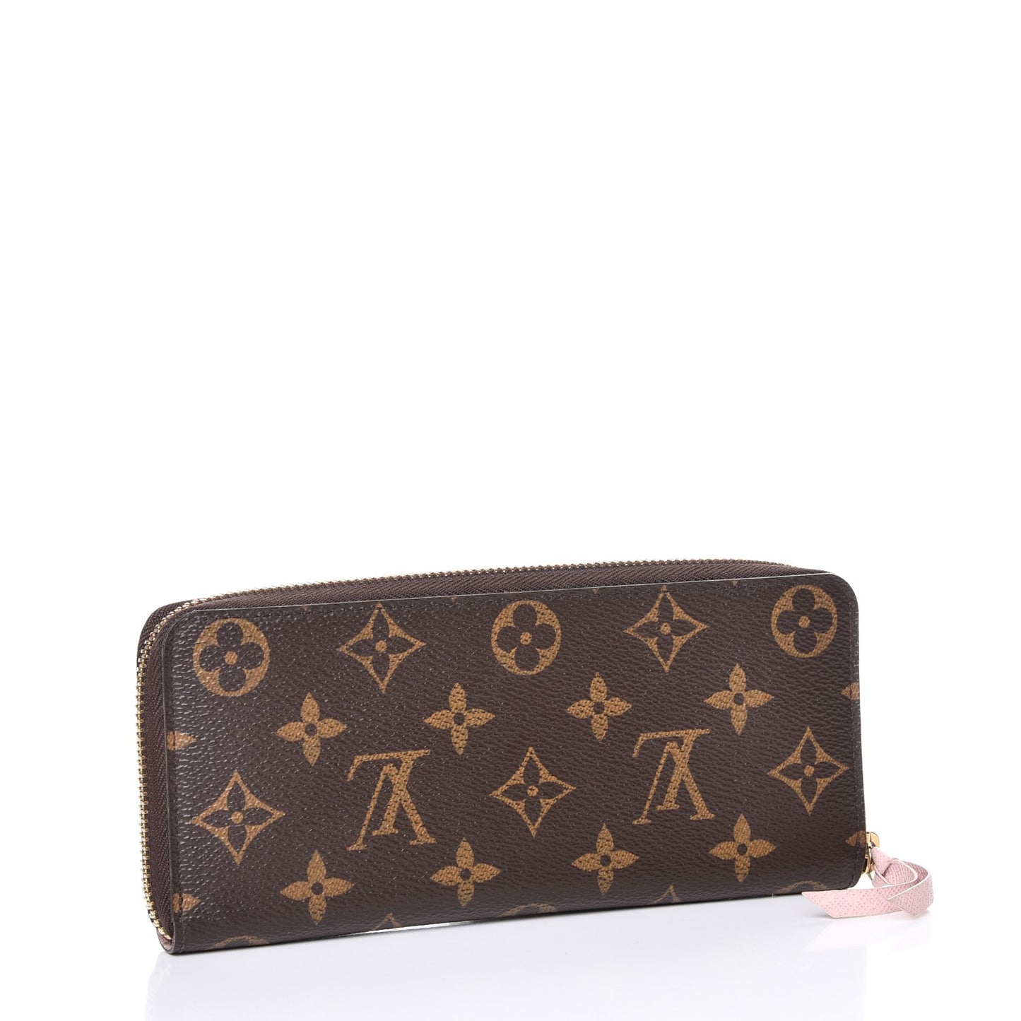 Monogram Clemence Wallet Rose Ballerine