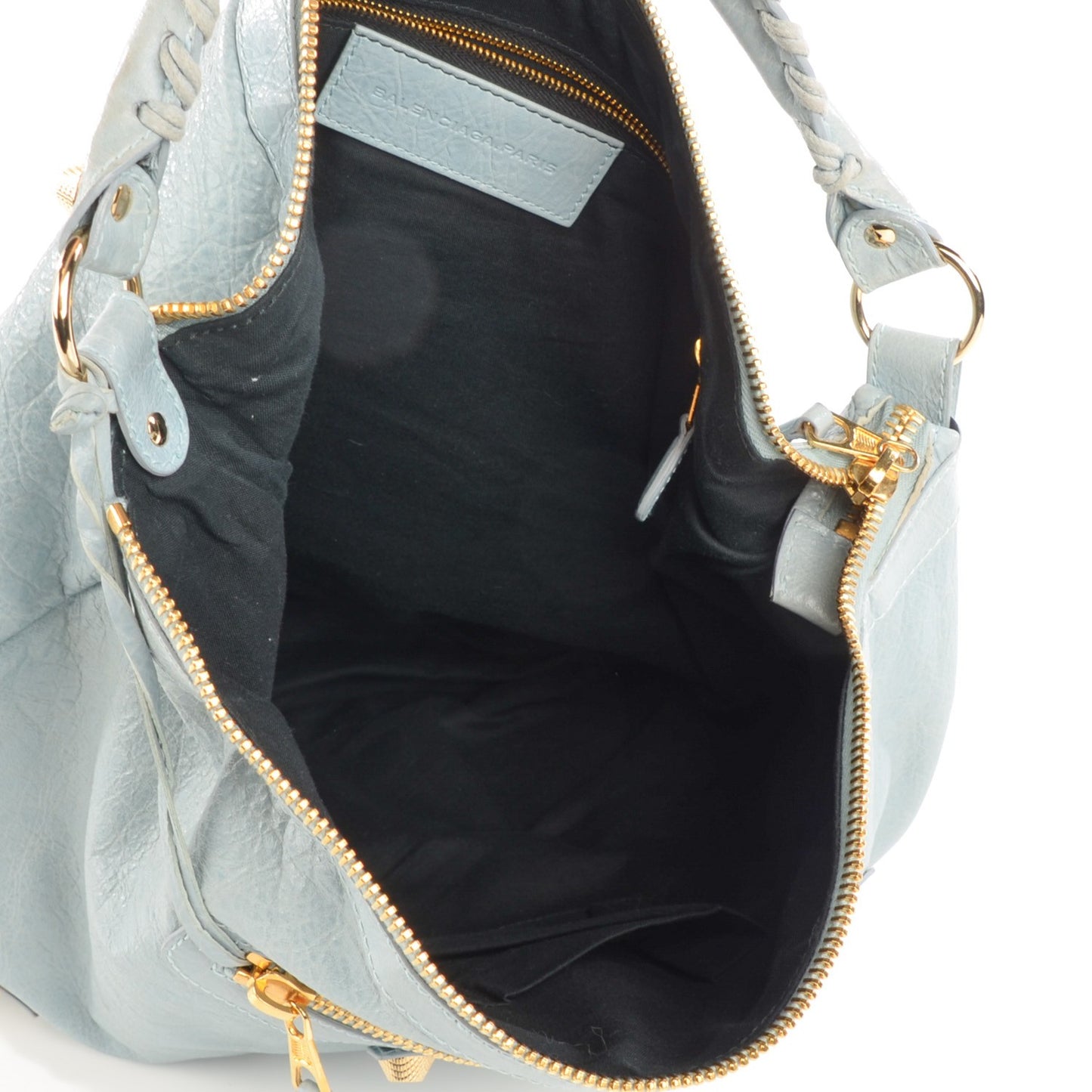 Agneau Giant 12 Gold Hardware Day Hobo Bleu Acier Ciel
