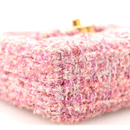 Chanel Tweed Quilted Mini Nano Kelly Shopper Pink 9 of 11