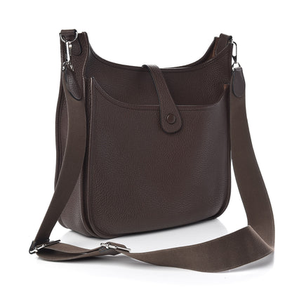 Hermes Taurillon Clemence Evelyne III PM Cafe 3 of 10