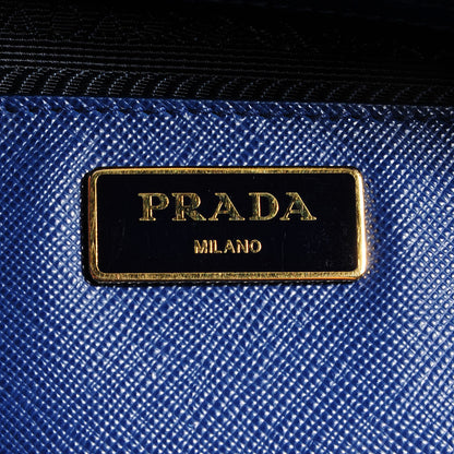 Prada Saffiano Lux Large Double Zip Tote Bluette 10 of 13