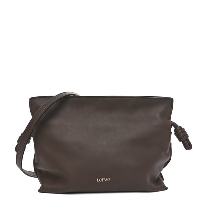 Loewe Calfskin Mini Flamenco Knot Clutch Chocolate 1 of 10