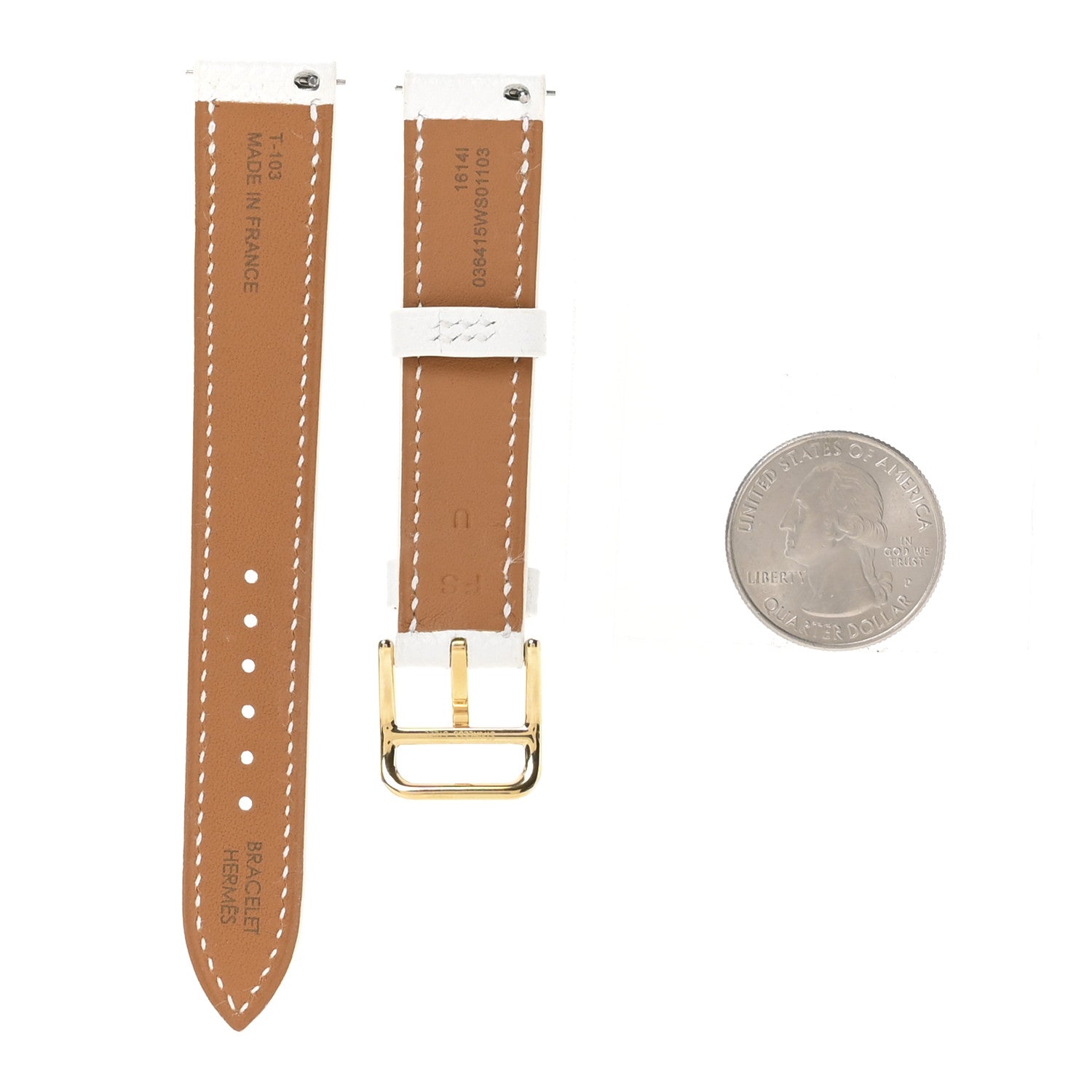 Hermes Epsom Heure H Hour Watch PM Strap White 2 of 5