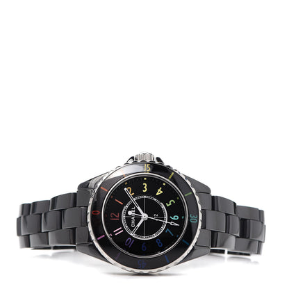 Chanel Stainless Steel Ceramic 33mm J12 Electro Quartz Watch Black 2 of 6