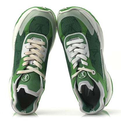 Louis Vuitton Monogram Calfskin Run 55 Sneakers 38 White Green 2 of 13
