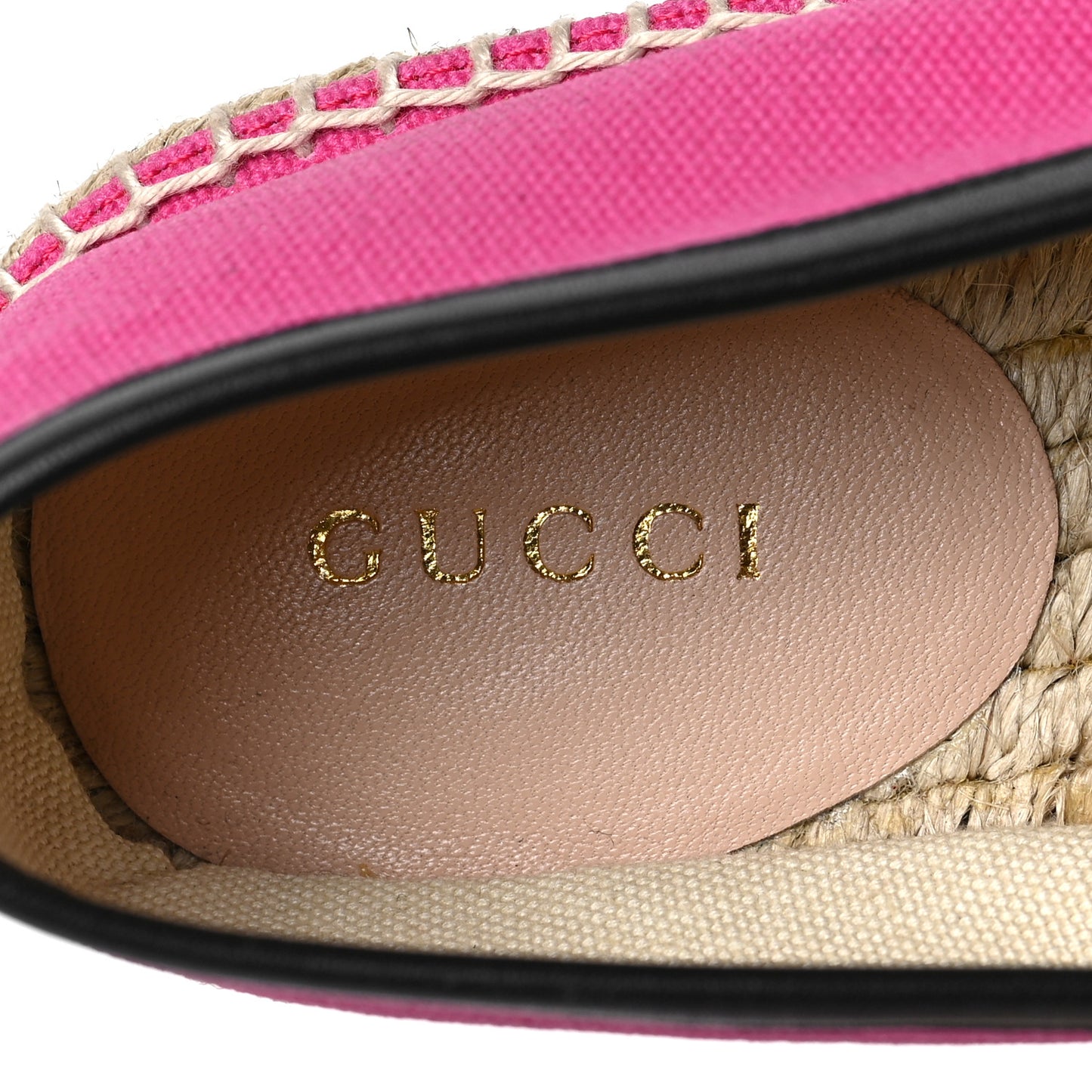Canvas Logo Espadrilles 38.5 Cyclamen Rose Black