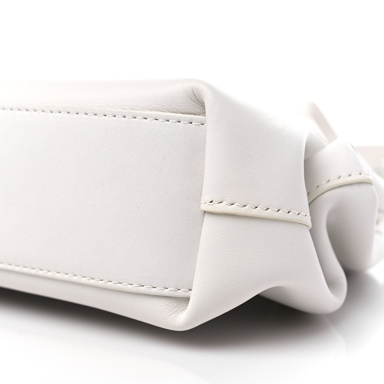 Bottega Veneta Calfskin The Point Triangle Bag Chalk 8 of 12