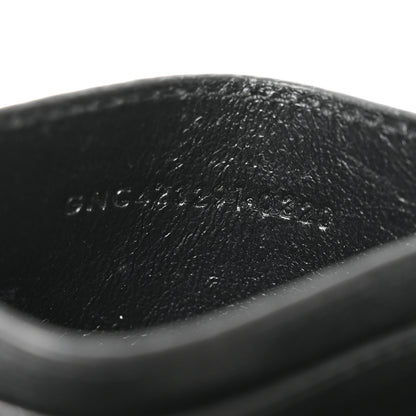 Saint Laurent Grain De Poudre Matelasse Chevron Monochrome Monogram Credit Card Case Black 7 of 8