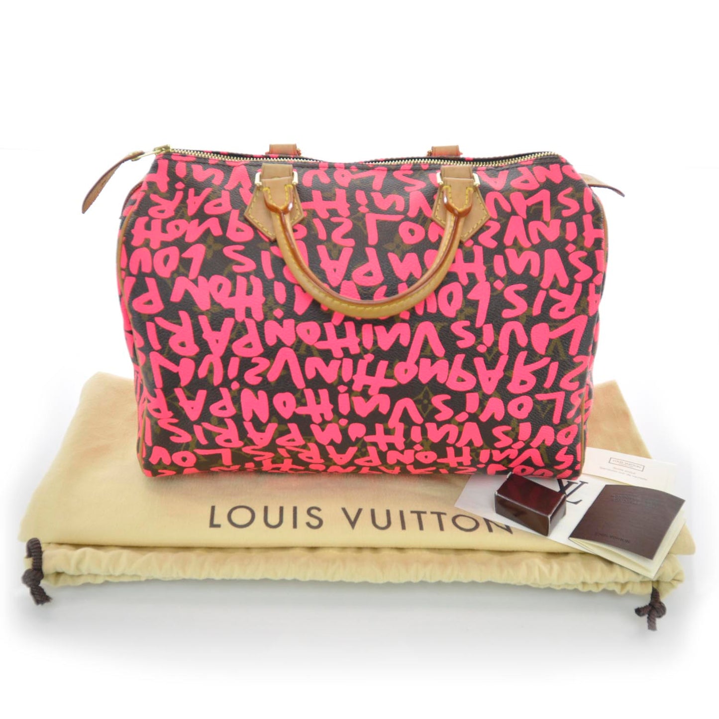 Monogram Graffiti Speedy 30 Fuchsia