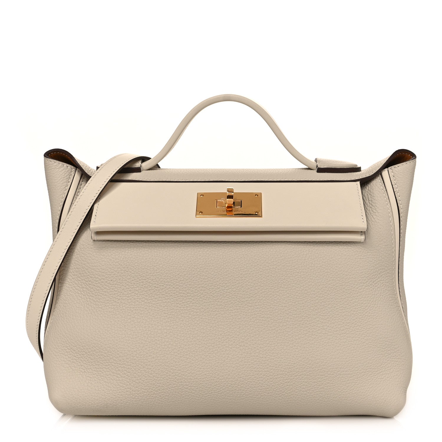 Hermes Taurillon Maurice Swift 24/24 29 Craie Nata Sesame 1 of 12