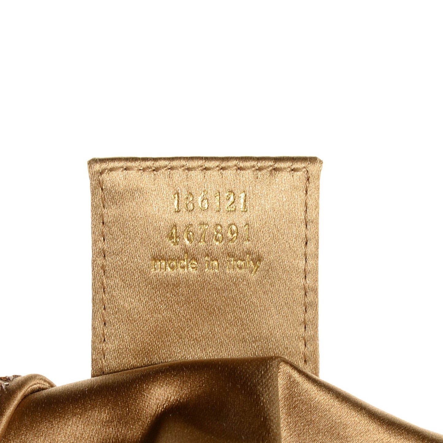 Sequin Satin Mombasa Horn Bag Gold