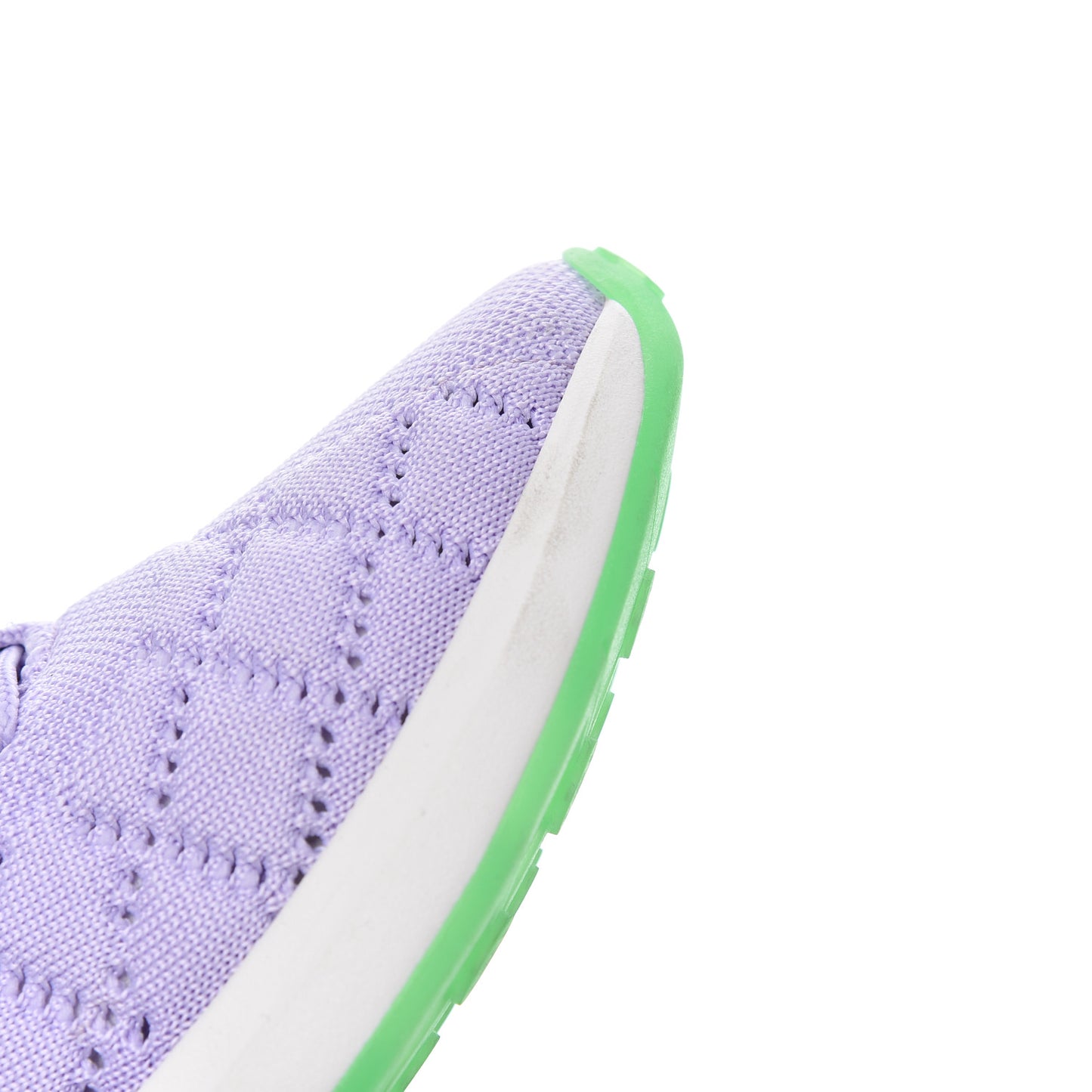 Knit Quilted Womens CC Sneakers 39.5 Light Purple