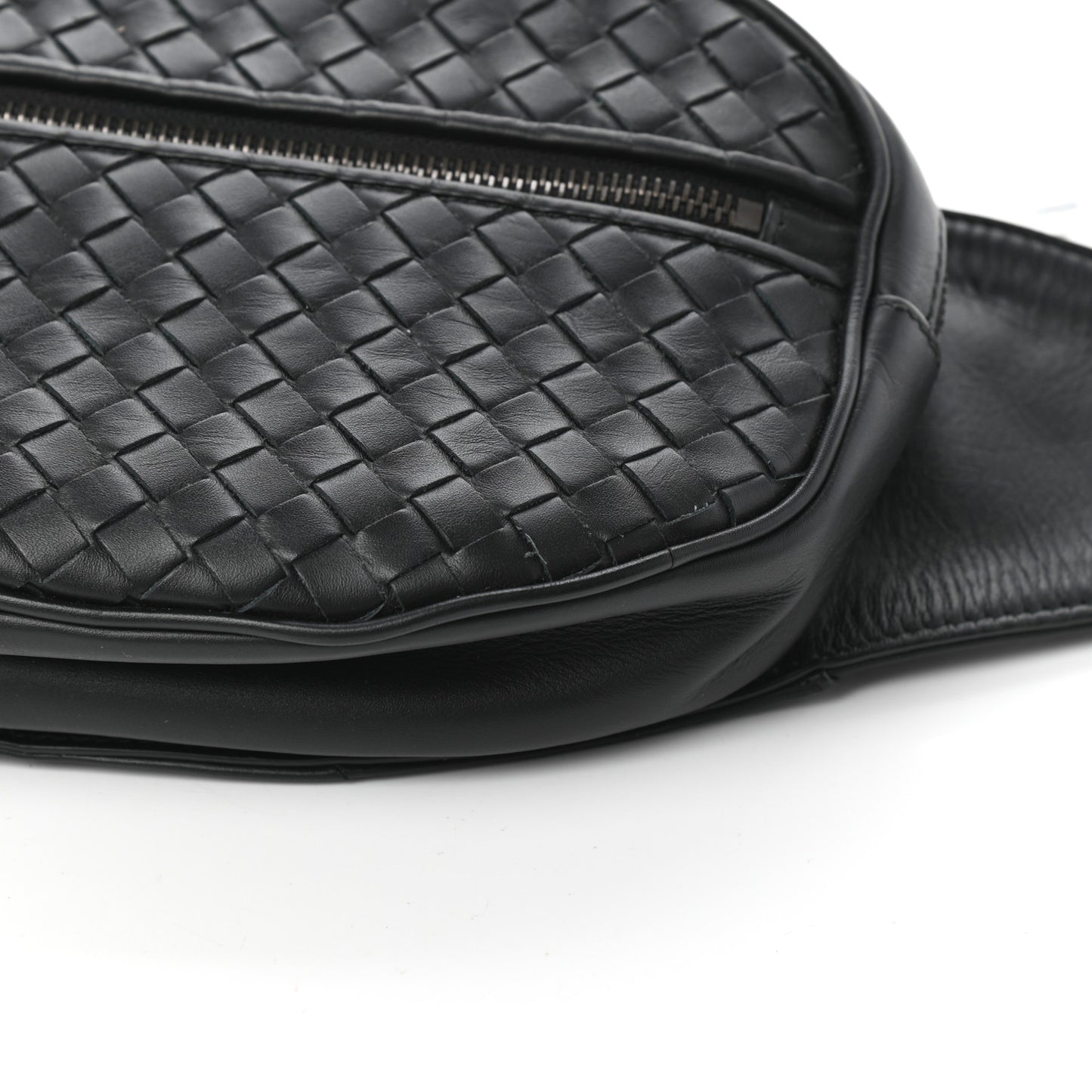 Nappa Intrecciato Belt Bag Black