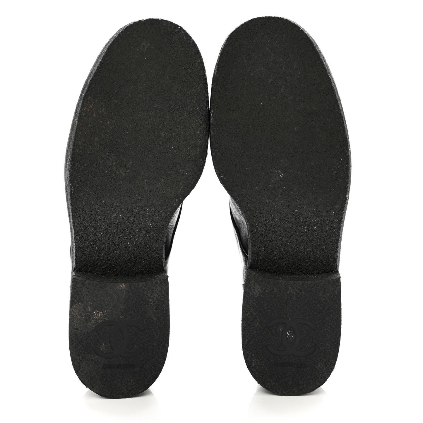 Calfskin Cap Toe Combat Boots 40 Black