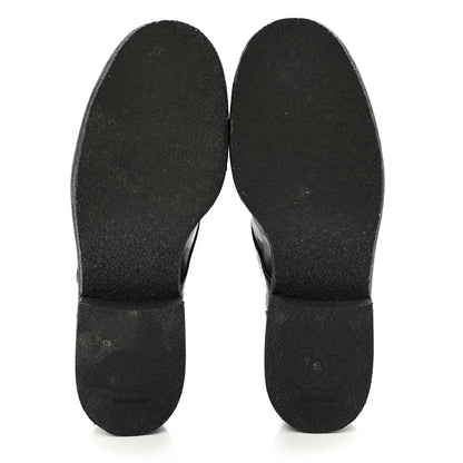 Chanel Calfskin Cap Toe Combat Boots 40 Black 6 of 9