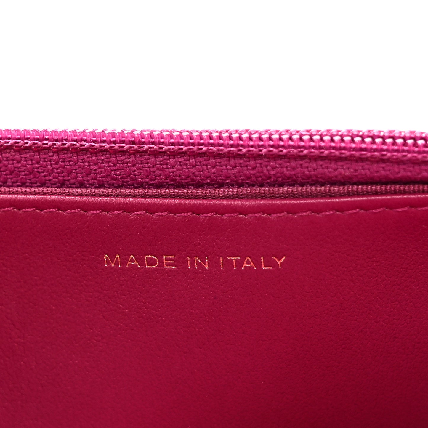 Caviar Quilted Boy Wallet On Chain WOC Fuchsia