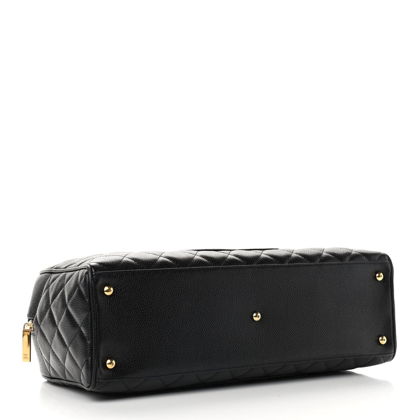Caviar Quilted Large Bowler Black