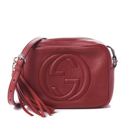 Gucci Pebbled Calfskin Small Soho Disco Bag Tabasco Red 1 of 10