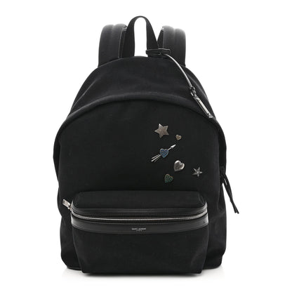 Saint Laurent Canvas City Backpack Black 1 of 9