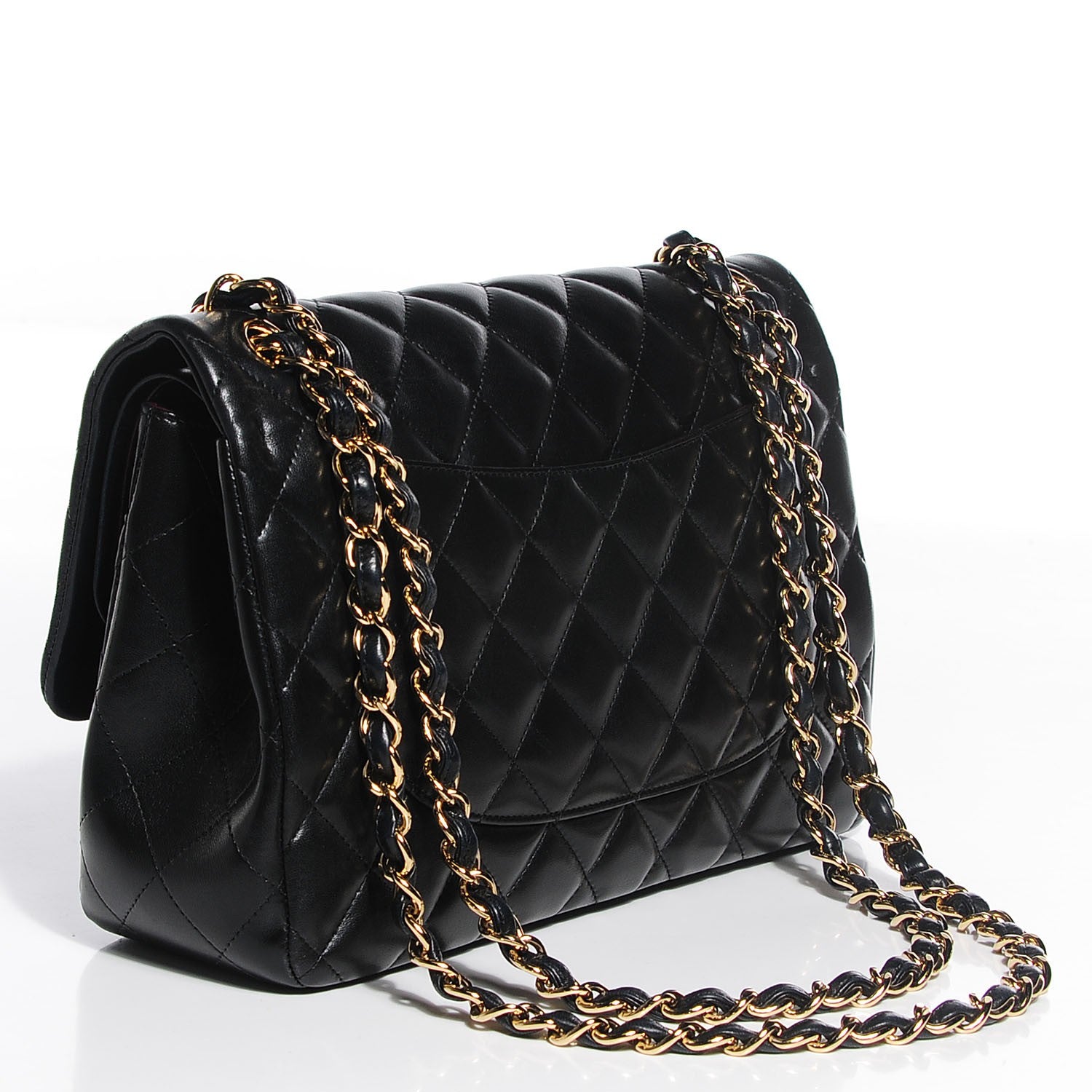 Chanel Lambskin Quilted Jumbo Double Flap Black 3 of 8