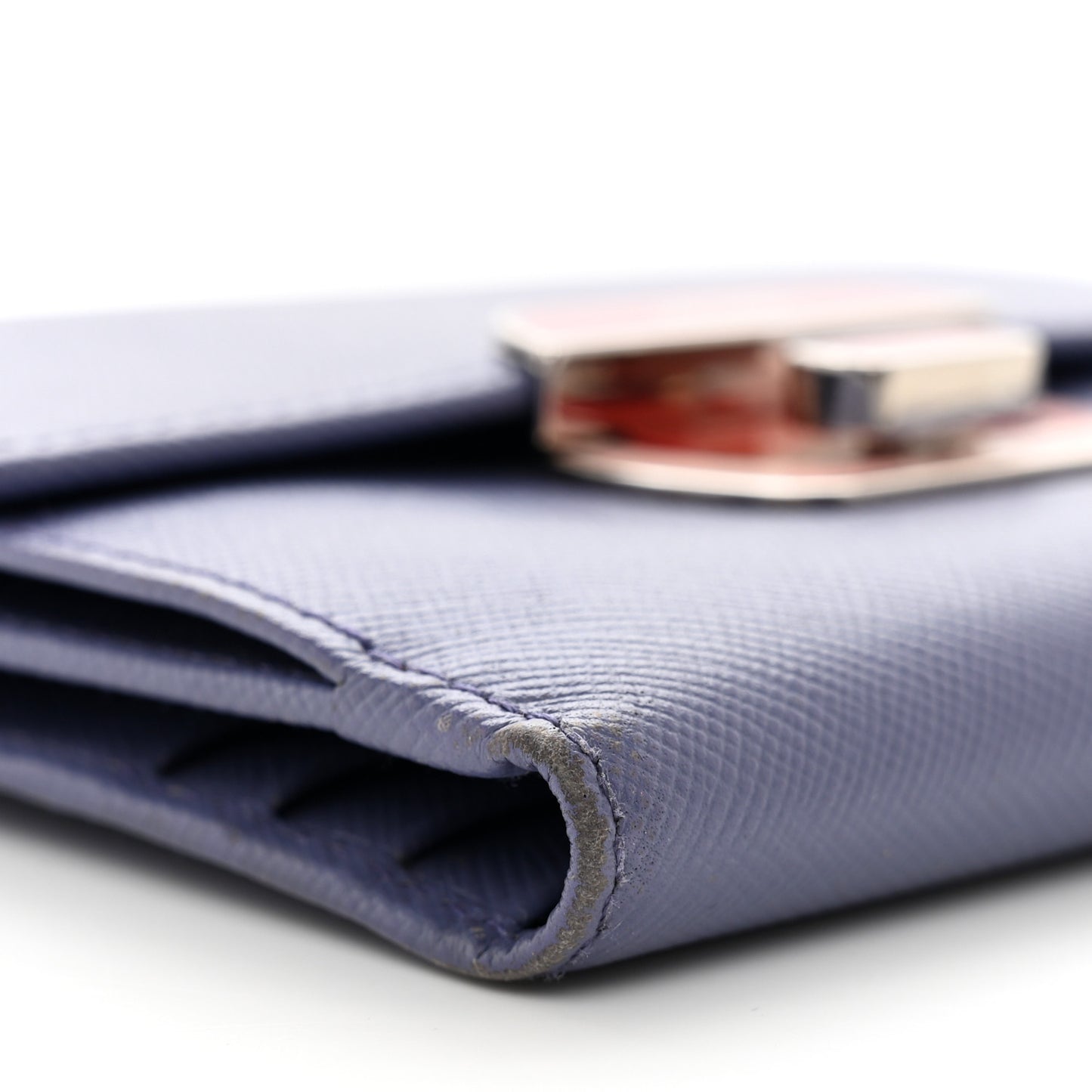 Saffiano Compact Flap Wallet Lilla
