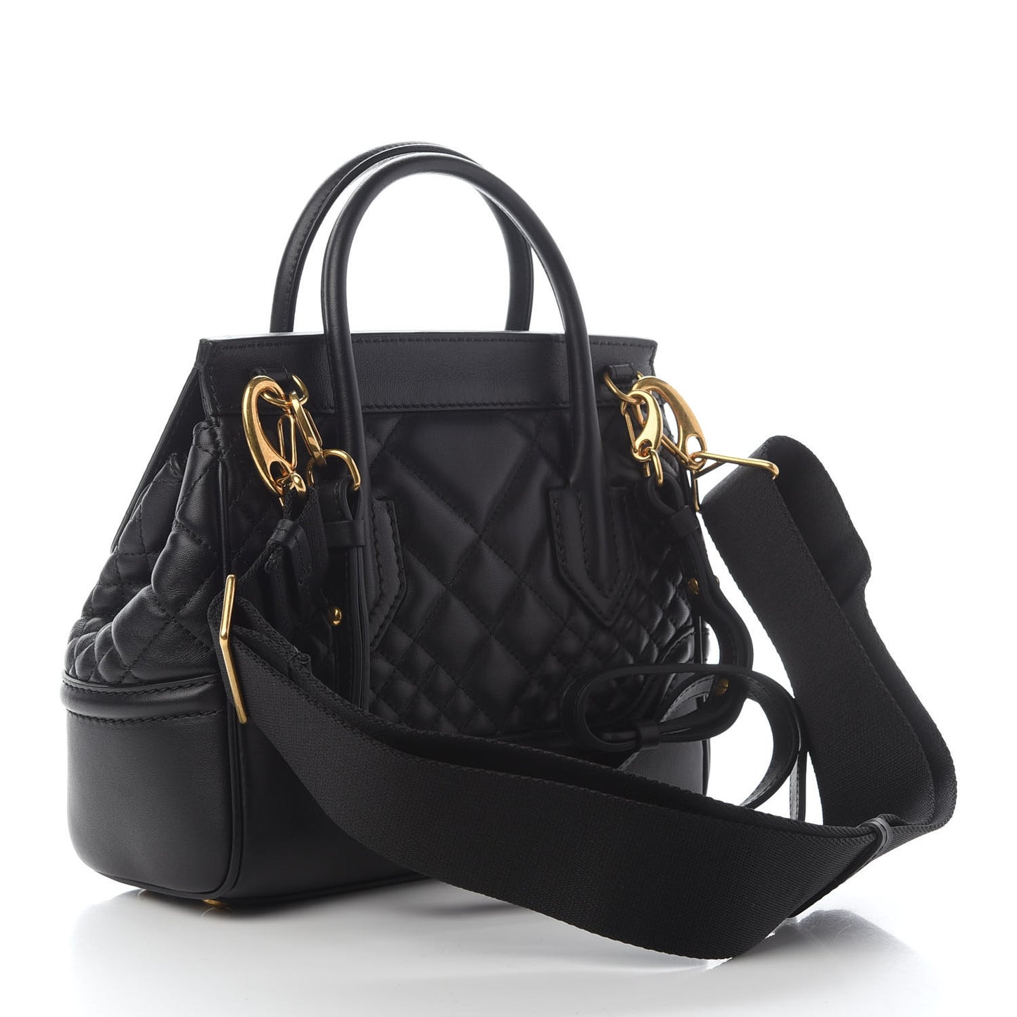 Vitello Quilted Medium Palazzo Empire Bag Black