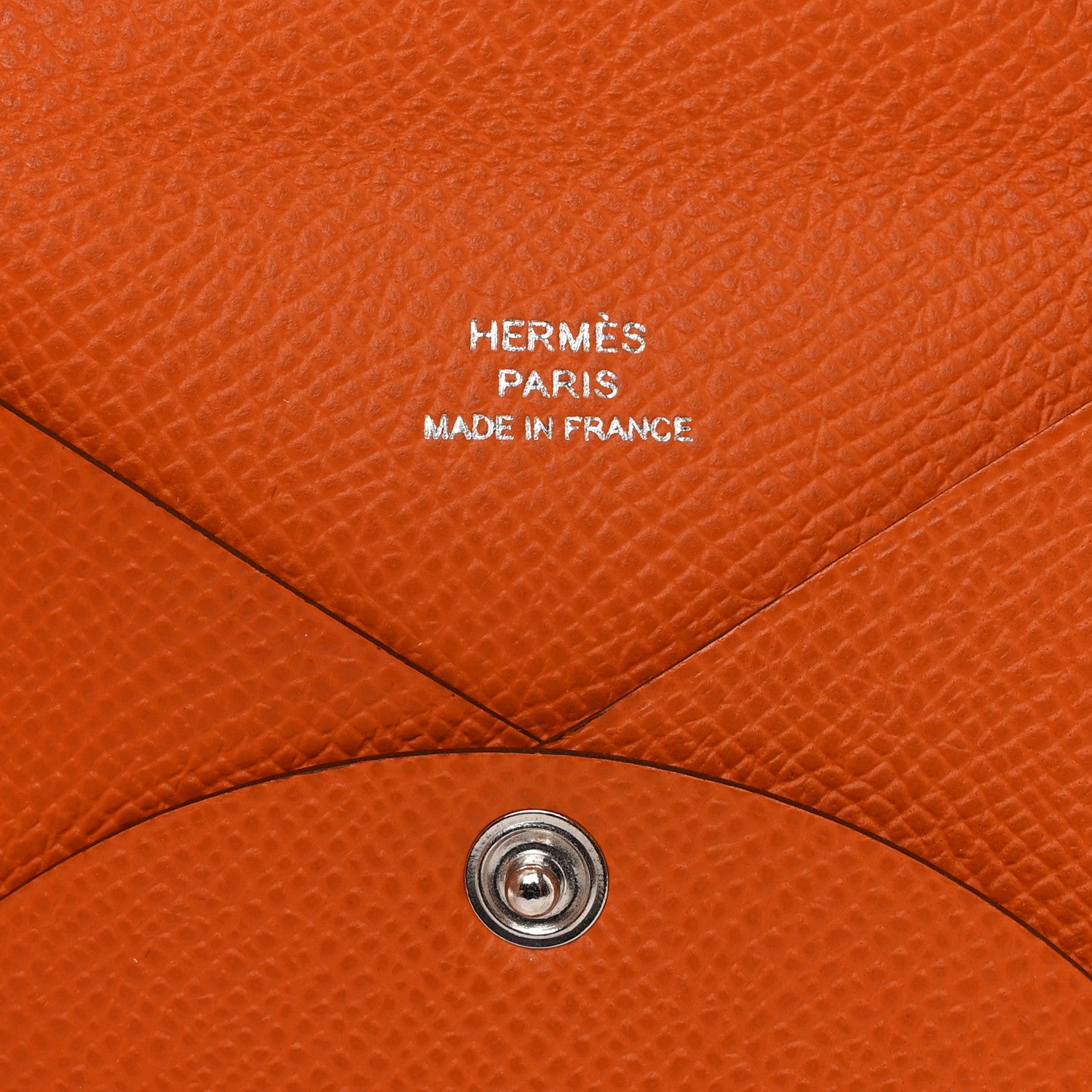 Hermes Epsom Calvi Card Case Orange 6 of 7