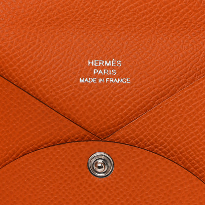 Hermes Epsom Calvi Card Case Orange 6 of 7