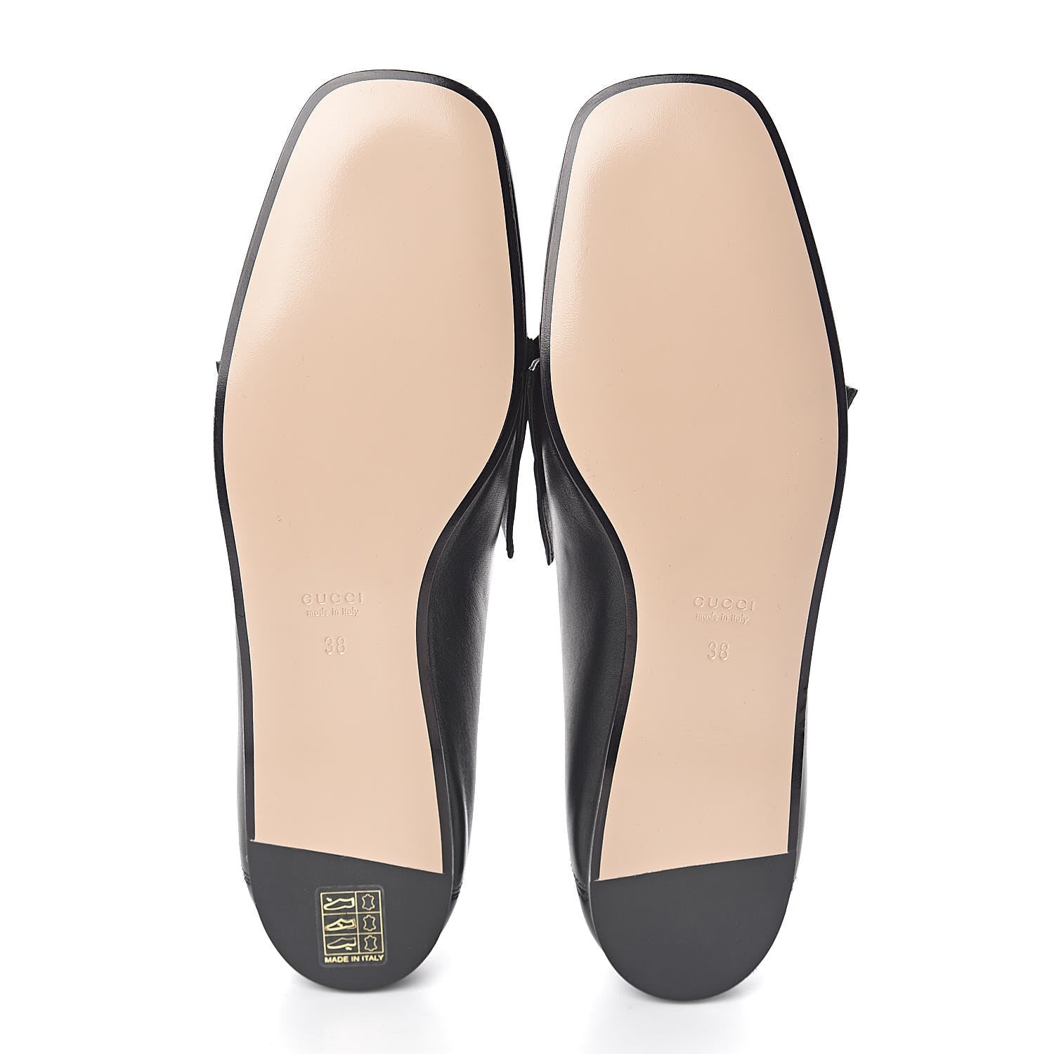 Gucci Calfskin Bow Ballet Flats 38 Black 6 of 12