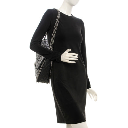 Chanel Washed Lambskin Quilted Maxi Chain Around Flap Black 2 of 9