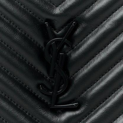 Saint Laurent Calfskin Matelasse Monogram Lou Camera Bag Black 9 of 11