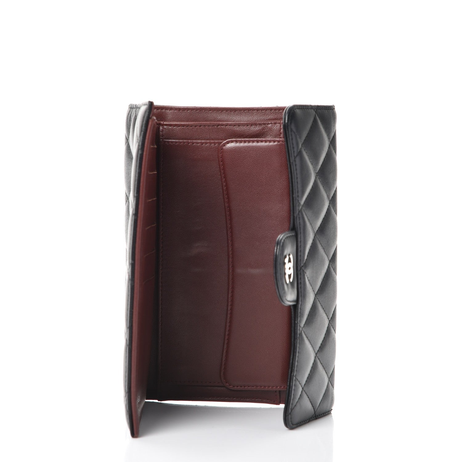 Chanel Lambskin Quilted Large Flap Wallet Black 5 of 14