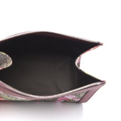 Gucci GG Supreme Monogram Blooms Small Cosmetic Case Beige Multicolor Dry Rose 5 of 10