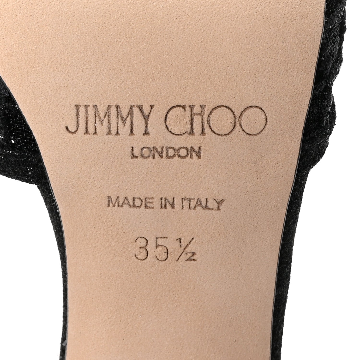 Jimmy Choo Glitter Checker Board Mesh Crystal Saeda 100 Pumps 35.5 Black 8 of 8