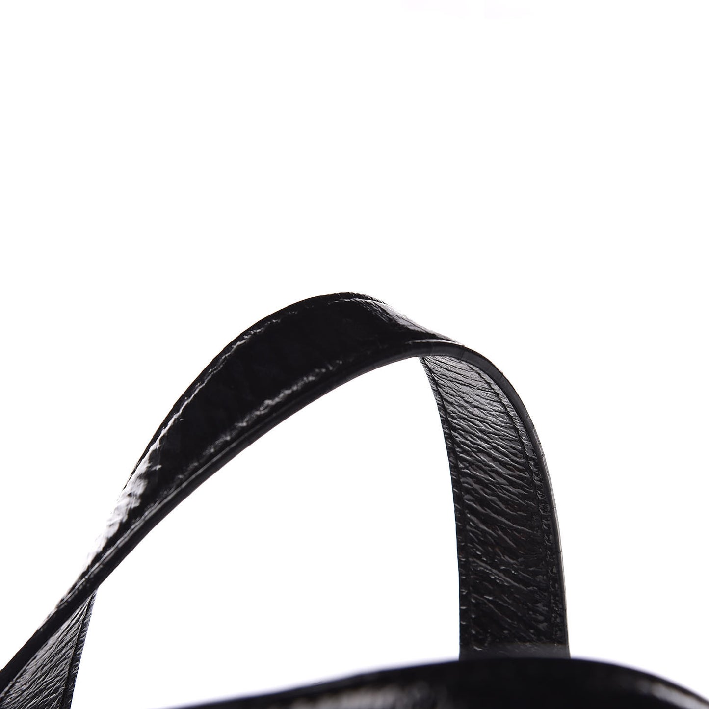 Patent Crocodile Embossed Tribute Tote Black
