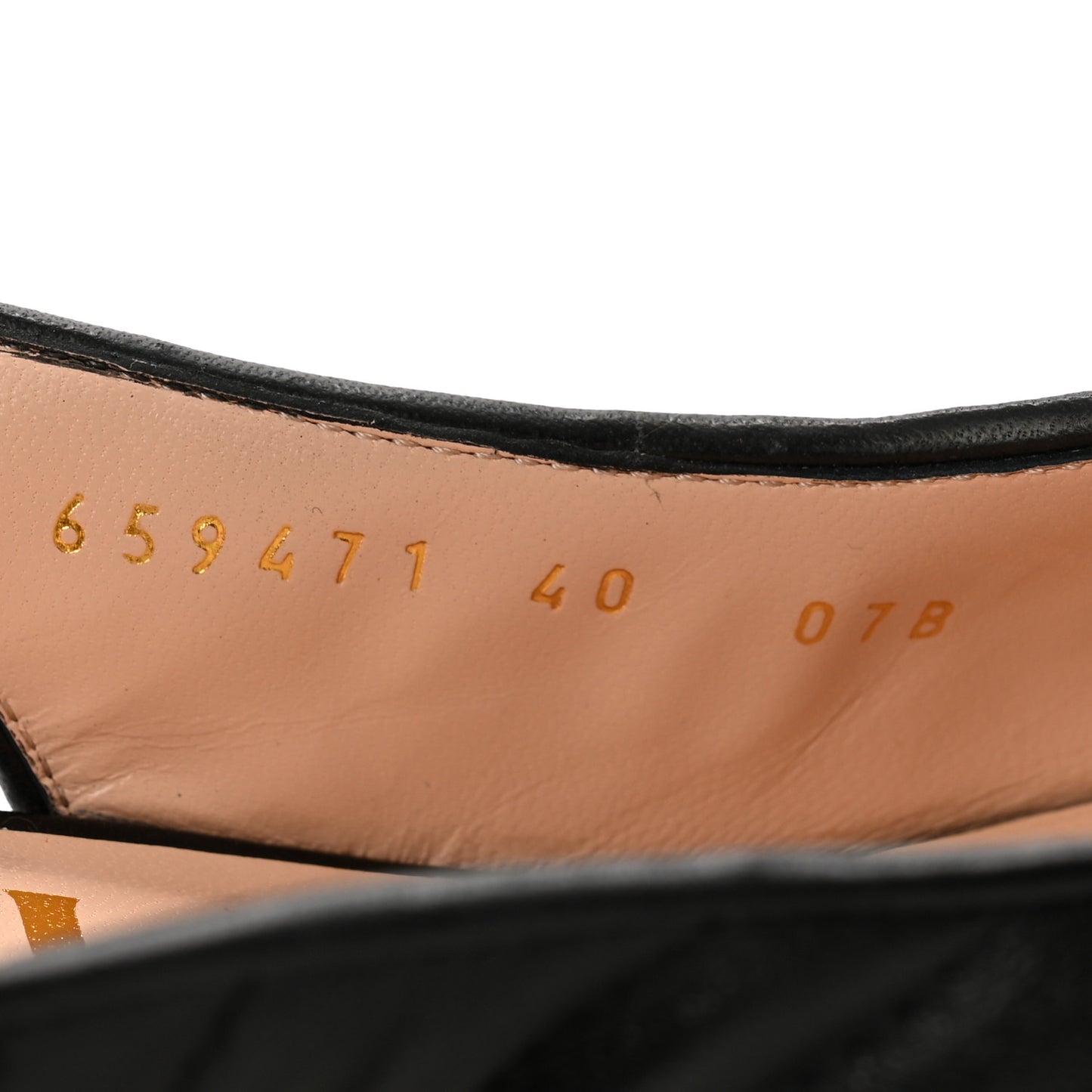 Nappa Charlotte Chevron Matelasse Double G 75mm Slingback Pumps 40 Black